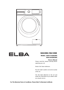 Manual Elba EWF-E7152D(WH) Washing Machine
