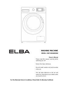 Manual Elba EWF-H8162D(WH) Washing Machine