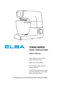 Handleiding Elba ESMB-D5515(GR) Standmixer