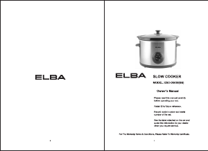 Handleiding Elba ESC-D5038(SS) Slowcooker