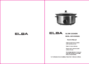 Handleiding Elba ESCO-D6538(SS) Slowcooker