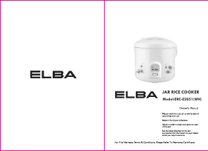 Manual Elba ERC-E2851(WH) Rice Cooker