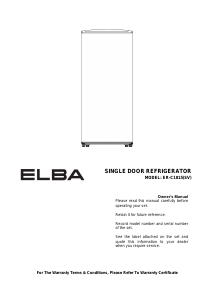 Manual Elba ER-C1815(SV) Refrigerator