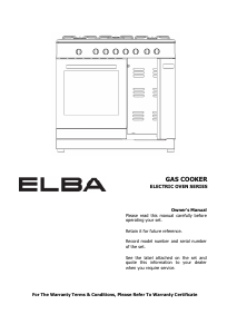 Handleiding Elba EGC-C9783E(BK) Fornuis