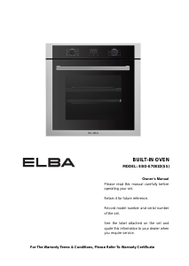 Manual Elba EBO-E7081D(SS) Oven