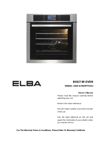 Handleiding Elba EBO-G7010TFT(SS) Oven
