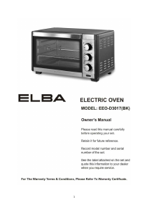 Handleiding Elba EEO-D3017(BK) Oven