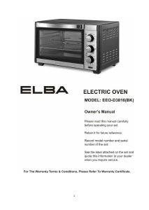 Handleiding Elba EEO-D3816(BK) Oven