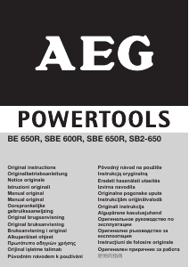 Manual de uso AEG SBE 650R Martillo perforador