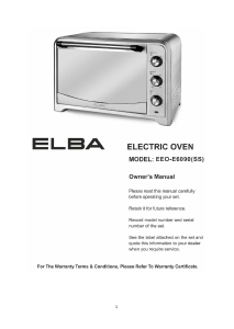 Manual Elba EEO-E6090(SS) Oven