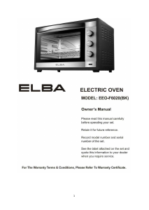 Manual Elba EEO-F6020(BK) Oven