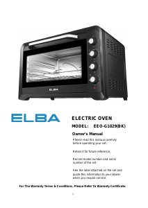 Handleiding Elba EEO-G1029(BK) Oven