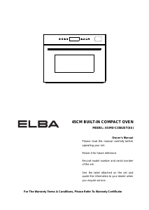 Manual Elba ESMO-C3582ST(SS) Oven