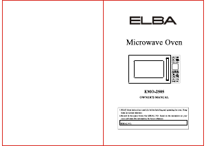 Manual Elba EMO-2505 Microwave