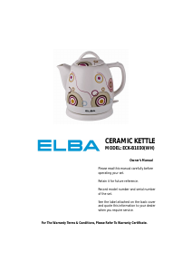 Manual Elba ECK-B1030(WH) Kettle