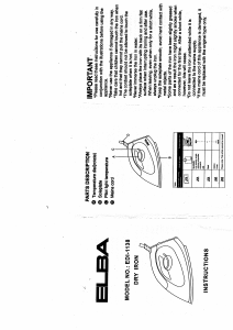 Manual Elba EDI-1138 Iron