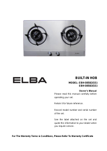 Handleiding Elba EBH-D8562(SS) Kookplaat