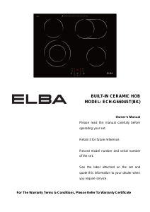 Manual Elba ECH-G6604ST(BK) Hob