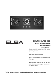 Handleiding Elba EGH-C9332G(BK) Kookplaat