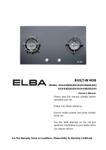 Handleiding Elba EGH-E9522G(GR) Kookplaat