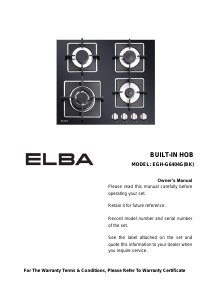 Manual Elba EGH-G6404G(BK) Hob