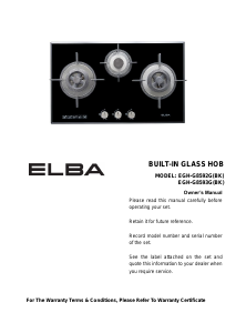 Manual Elba EGH-G8593G(BK) Hob