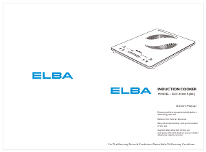 Handleiding Elba EIC-C2019(BK) Kookplaat