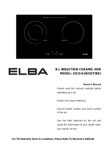 Manual Elba EICH-G3622ST(BK) Hob