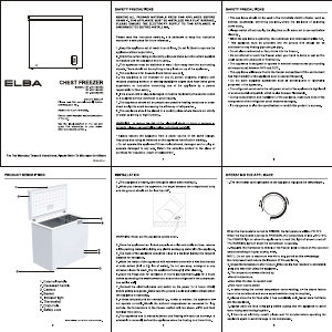 Manual Elba ARTICO EF-E1310(GR) Freezer