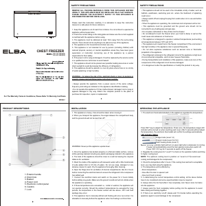 Manual Elba ARTICO EF-F4132E(GR) Freezer
