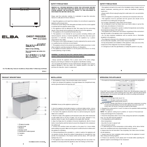 Manual Elba ARTICO EF-F5138E(GR) Freezer