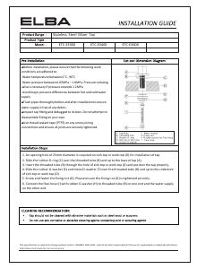 Manual Elba ETC-E3300 Faucet