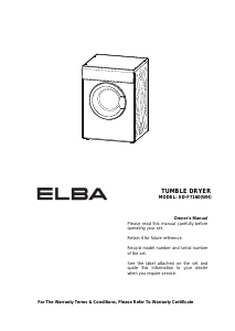 Handleiding Elba ED-F7160(WH) Wasdroger