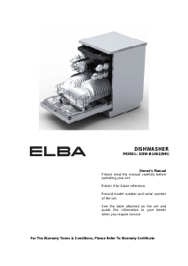 Manual Elba EDW-B1461(WH) Dishwasher