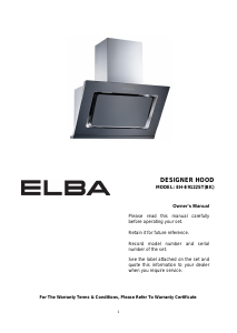 Manual Elba ETERNO EH-E9122ST(BK) Cooker Hood