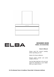 Manual Elba ETERNO EH-G9123ST(BK) Cooker Hood