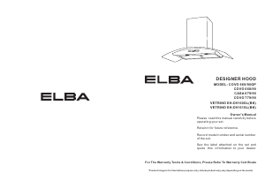 Manual Elba VETRINO EH-D9161SL(BK) Cooker Hood
