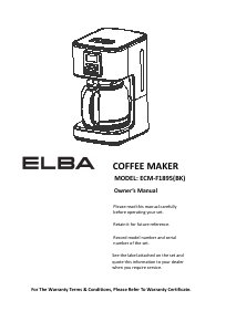 Handleiding Elba ECM-F1895(BK) Koffiezetapparaat