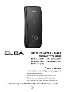 Manual Elba EWH-G3661(MB) Boiler