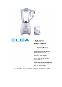 Manual Elba EBM-9181 Blender