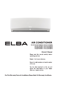 Manual Elba EAC-E2094I(WH) Air Conditioner