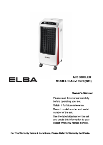 Manual Elba EAC-F6575(WH) Air Conditioner