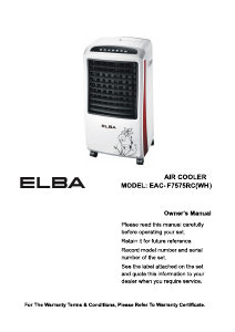 Manual Elba EAC-F7575RC(WH) Air Conditioner