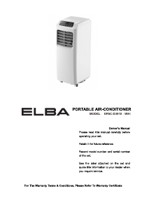 Manual Elba EPAC-D3910(WH) Air Conditioner