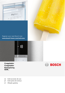 Manual Bosch GSN36VW3P Congelador