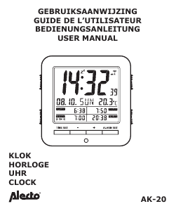 Manual Alecto AK-20 Alarm Clock Radio