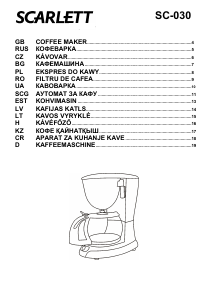 Manuál Scarlett SC-030 Kávovar