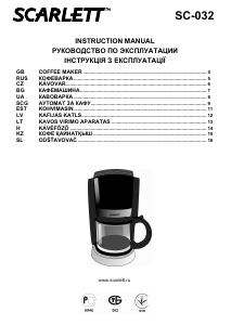 Наръчник Scarlett SC-032 Кафе машина