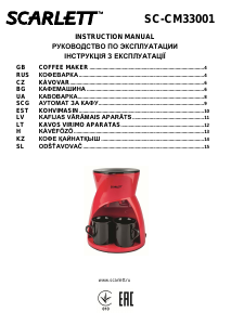 Handleiding Scarlett SC-CM33001 Koffiezetapparaat