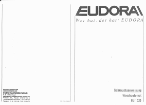 Bedienungsanleitung Eudora EU 1020 Waschmaschine